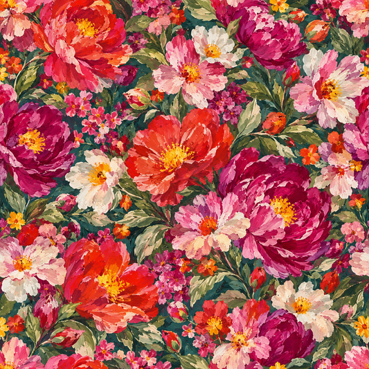 Elegant Pink Floral Garden Wrapping Paper | Nicky Bourke Art