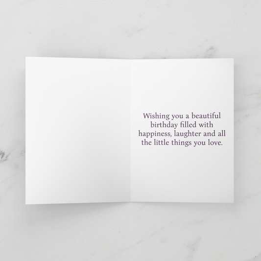 Pink Rose Floral Birthday Card for Her | Nicky Bourke